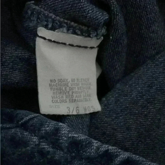 Vintage Oshkosh Overalls Footed Jean Denim Baby Size 3-6 Months USA Made - Picture 6 of 6